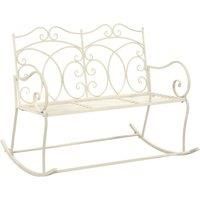 Garden Bench 104 cm Iron Antique White