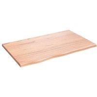 Wall Shelf Light Brown 80x50x2 cm Treated Solid Wood Oak