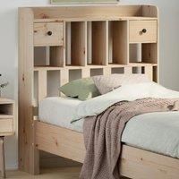 Headboard with Storage 100 cm Solid Wood Pine