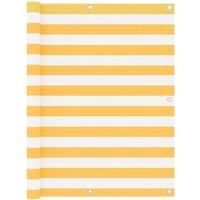 Balcony Screen White and Yellow 120x300 cm Oxford Fabric