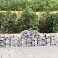 Arched Gabion Baskets 7 pcs 200x50x60/80 cm Galvanised Iron