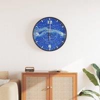 Wall Clock with Luminous Scales and Pointers Blue £30 cm