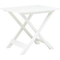 Folding Garden Table White 79x72x70 cm Plastic
