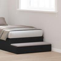 Black Bed Drawers 75x36.5x16.5 cm Made from Engineered Wood