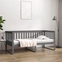 Day Bed Grey 90x190 cm Solid Wood Pine
