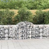 Arched Gabion Baskets 25 pcs 200x50x80/100 cm Galvanised Iron