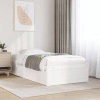 Bed Frame without Mattress White 90x200 cm Solid Wood Pine