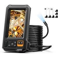 Endoscope Camera 4.3 Inch Dual&Single Lens 8mm Digital Borescope Camera Rechargeable Battery 8LED