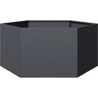 Garden Planter Anthracite Hexagon 104x90x45 cm Steel
