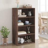 Highboard Brown Oak 70x41x124 cm Engineered Wood