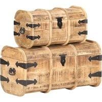 Storage Chests 2 Pieces Solid Mango Wood