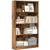 Bookcase Old Wood 80x24x143 cm Engineered Wood