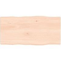 Table Top 80x40x(2-4) cm Untreated Solid Wood Live Edge