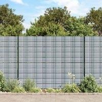 Garden Privacy Screens 10 pcs Grey 252.5x19 cm PVC