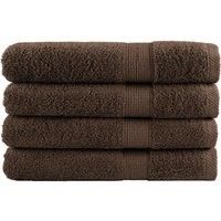 Premium Towels SOLUND 4pcs Brown 100x200cm 600gsm