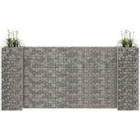 H-Shaped Gabion Planter Steel Wire 260x40x120 cm
