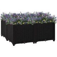 Raised Bed 80x80x38 cm Polypropylene