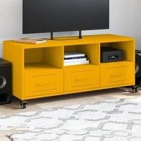 TV Cabinet Mustard Yellow 100.5x39x43.5 cm Steel