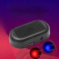 Car Simulated Fake Security Light Solar Powered Dummy Alarm Wireless Warning Anti-Theft Caution Lamp LED Flashing Imitation
