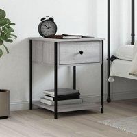 Bedside Table Grey Sonoma 44x45x58 cm Engineered Wood