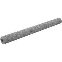 Chicken Wire Fence Galvanised Steel 25x1.5 m Silver