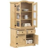 Glass Display Cabinet Corona 100x48.5x179 cm Solid Wood Pine