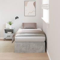 Bed Frame Concrete grey Concrete Single Storage Bed Frame