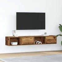 TV Cabinets 2 pcs Old Wood 80x31x25.5 cm Engineered Wood