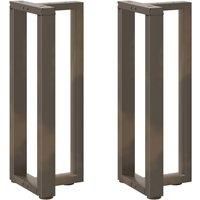 Console Table Legs T-Shaped2 pcs Natural Steel 25x28x(72-73) cm Steel