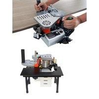 2025 Multifunctional Woodworking Portable Edge Bander Banding Machine 45 Degrees Tilting PVC Double Side Gluing