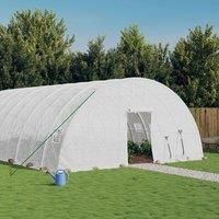Greenhouse with Steel Frame White 96 m£ 16x6x2.85 m