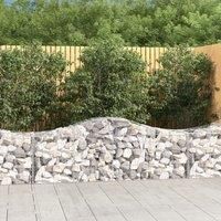Arched Gabion Baskets 15 pcs 200x50x60/80 cm Galvanised Iron
