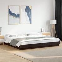 Bed Frame without Mattress Black 200x200 cm