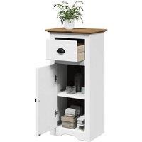 Bathroom Cabinet BODO White and Brown 44x30x90 cm