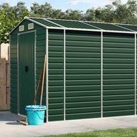 Garden Shed Green 191x810x198 cm Galvanised Steel