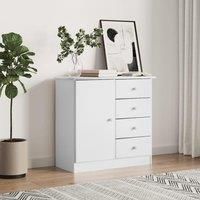 Sideboard ALTA White 77x35x73 cm Solid Wood Pine