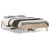 Bed Frame without Mattress 120x190 cm Small Double Solid Wood Pine