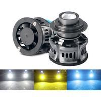 H11 Laser Lens Fog Light Spotlight Bulbs H8 H9 H7 9005 9006 Hb4 High Power 25W Car Accessories LED