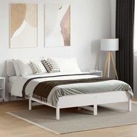 Bed Frame without Mattress White 140x200 cm Solid Wood Pine