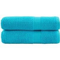 Premium Shower Towels SOLUND 2 pcs Turquoise 70x140 cm 600 gsm