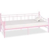 Daybed Frame Pink Metal 90x200 cm