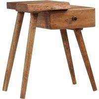 Bedside Table Solid Acacia Wood 45x32x55 cm