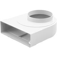 Verplas 204mm Elbow Bend 125mm Connection in White Plastic