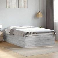 Bed Frame without Mattress Grey Sonoma 120x190 cm Small Double