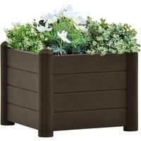 Garden Raised Bed PP Mocha 43x43x35 cm