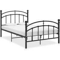 Bed Frame Black Metal 120x200 cm