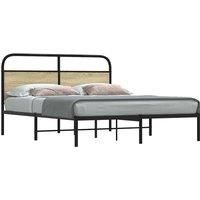 Bed Frame Without Mattress 160x200 cm Sonoma Oak Engineered Wood