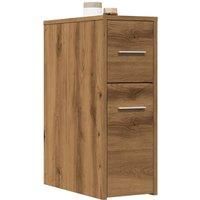 Narrow Bathroom Cupboard with Wheels Artisian Oak Engineered Wood