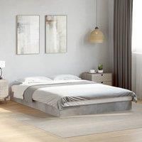 Bed Frame without Mattress Concrete Grey 140x200 cm