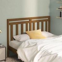 Bed Headboard Honey Brown 146x4x100 cm Solid Wood Pine